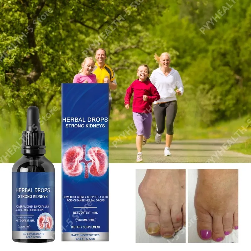Herbal Drops for Kidney Support with Mullein Leaf Extract - Supports Healthy Kidney Function and Uric Acid Balance 15ml