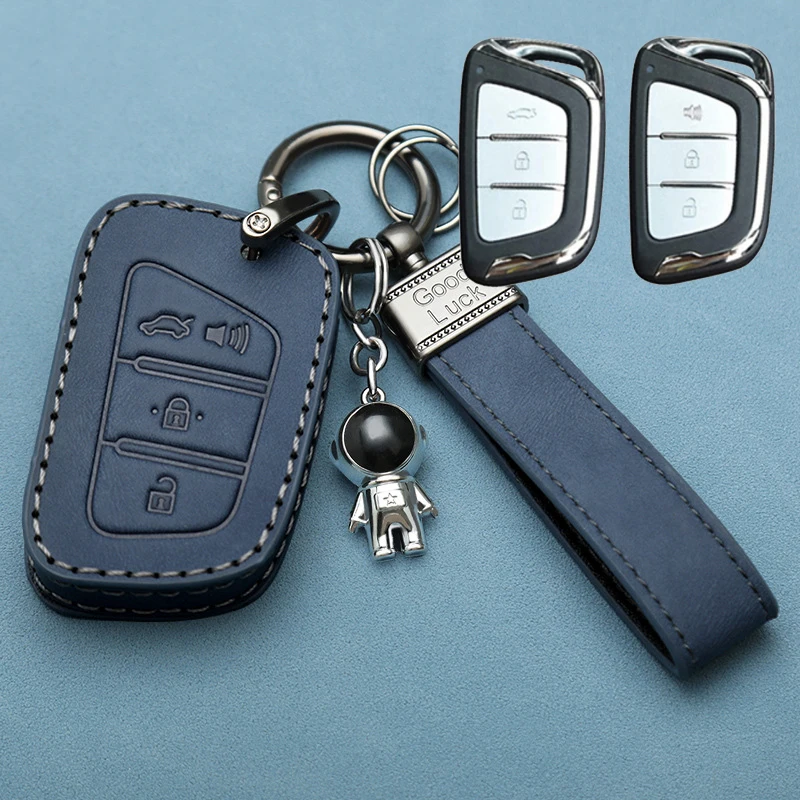 

Leather for JAC JIAYUE J7 A5 X4 X7 IC5 IEV7S S3 T8 Refine S4 S7 M6 E20x E40x Remote Car Key Case Cover Fob Keychain Accessories