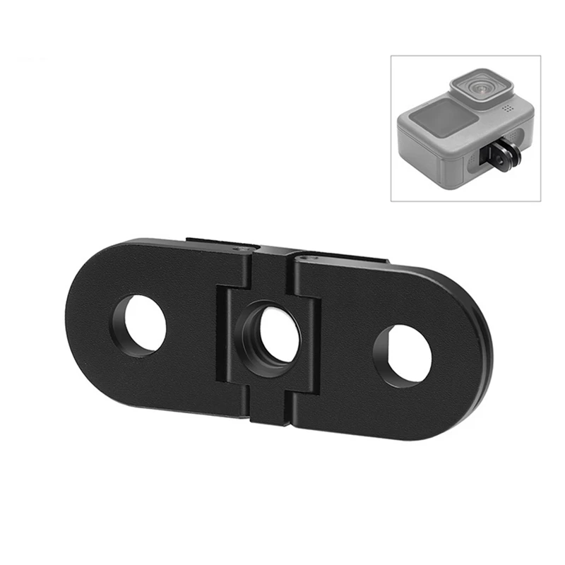 Adaptador de montaje de trípode para cámara de acción, Base de montaje para Gopro Hero 10/9/8/Max, orificio de 1/4 pulgadas, adaptador de monopié, 2 juegos