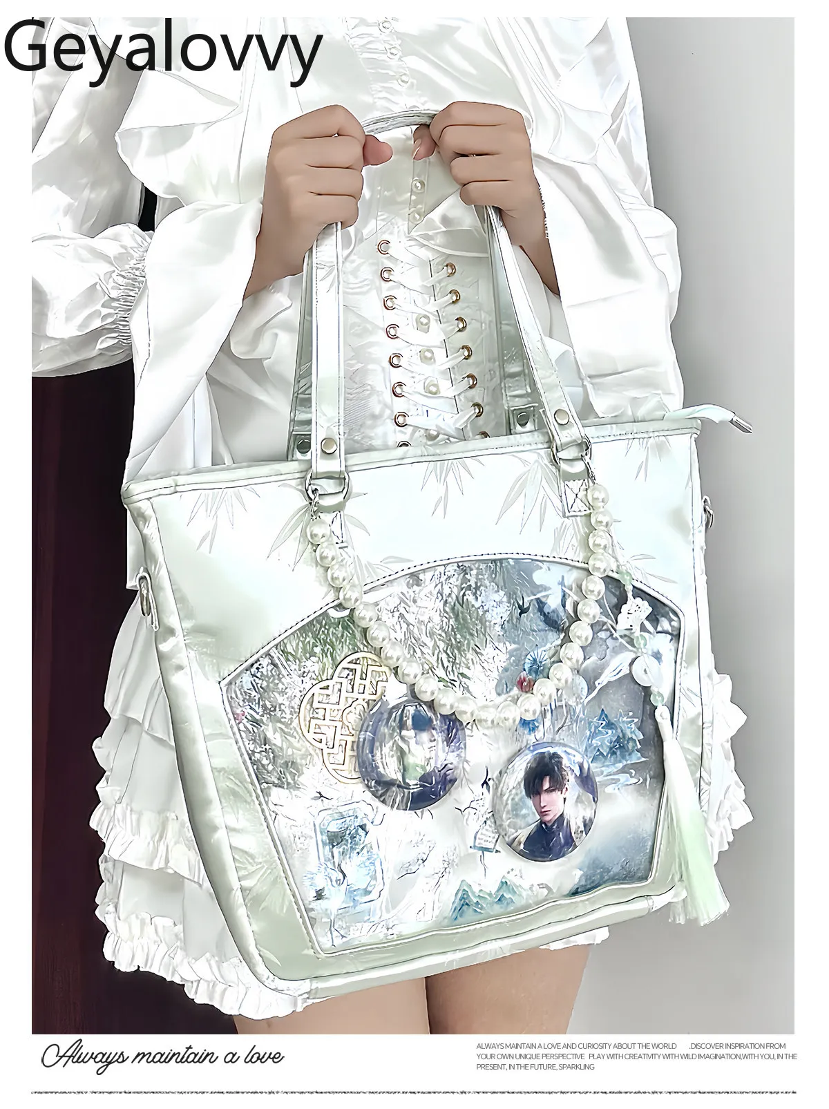 

Casual Bag for Commuting High-End Small Transparent Sweet and Cute Fashion Girls Handbags Single Shoulder Crossbody Bags