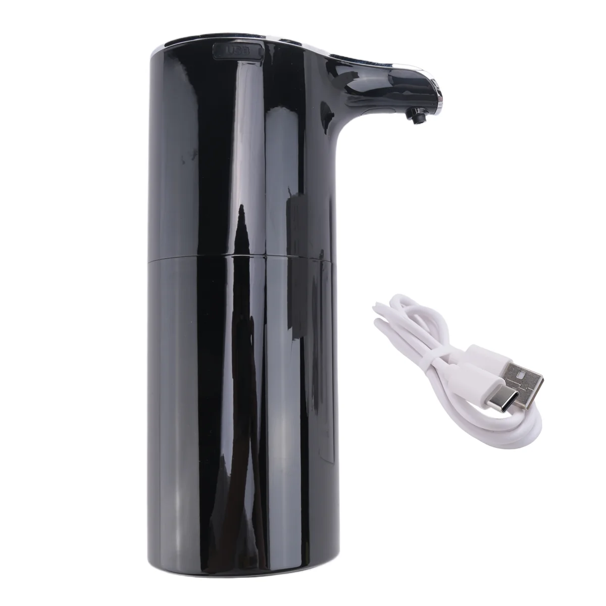 Dispensador De Jabón De Espuma Automático - Dispensador De Jabón Sin Contacto Dispensador De Jabón Eléctrico Recargable USB 450ML Negro