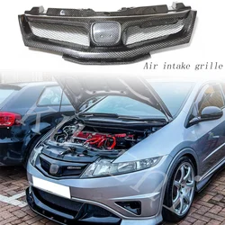 For Honda Civic FN FK FN2 TYPE R 2006 2007 - 2012 Real Carbon Fiber Front Grille Mu-gen Style FPR(Unpainted) Grilles