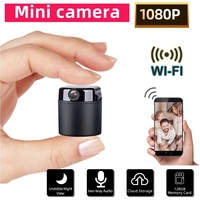 1080P Mini Camera Wifi Wireless Battery Operated Small Cam 355 Degree Horizontal Rotation Security System