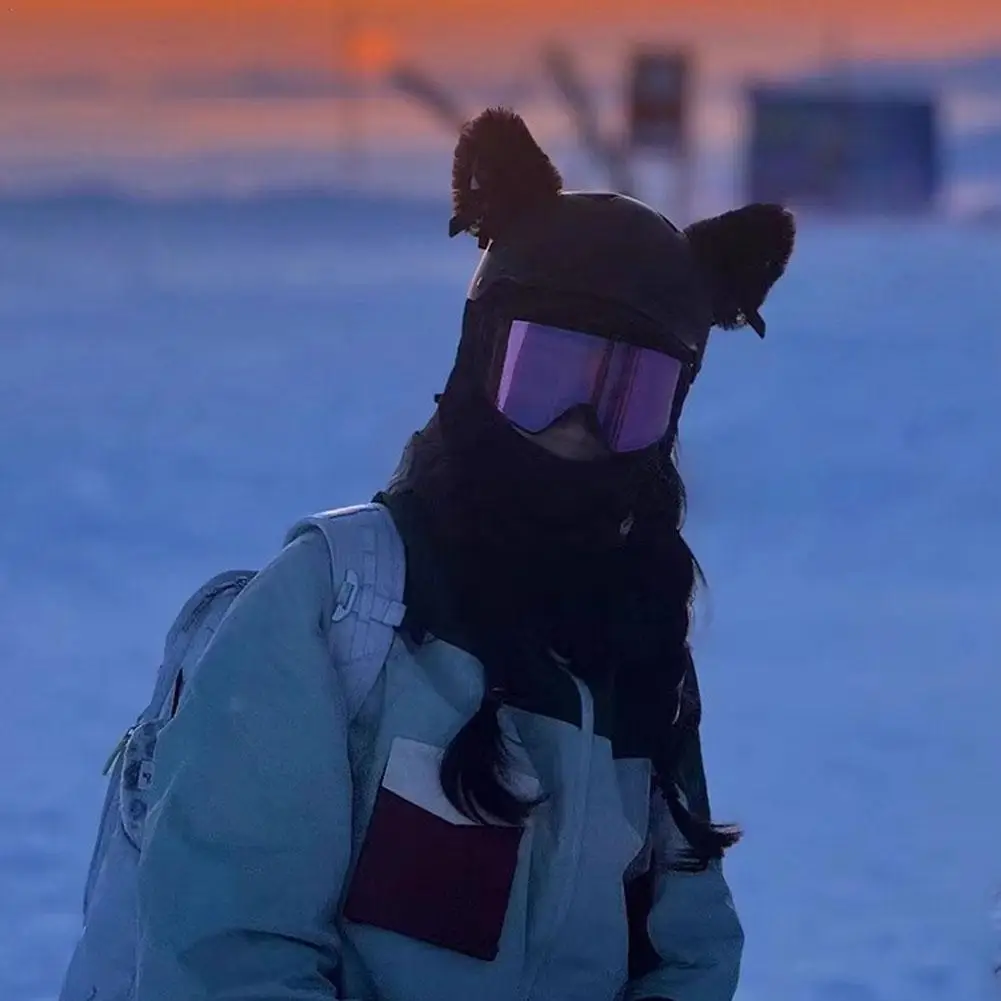 

Мотоциклетный шлем, украшение с кошачьими ушками, милые плюшевые наклейки, шлем для мотокросса, анфас, внедорожный шлем, декор, стиль для косплея