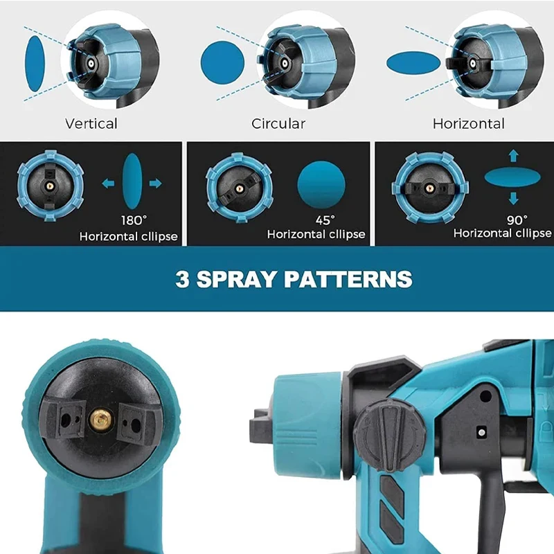Imagem -05 - Pistola Elétrica Portátil para Makita 1000ml Bateria 18v Doméstico Desinfecção Pulverizador de Tinta Auto Revestimento de Móveis Aerógrafo
