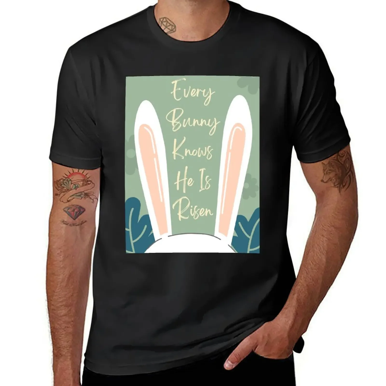 

Easter Bunny Every Bunny Knows He Is Risen T-Shirt hippie clothes luxury clothing labubu affliction shirts men graphic t shirts