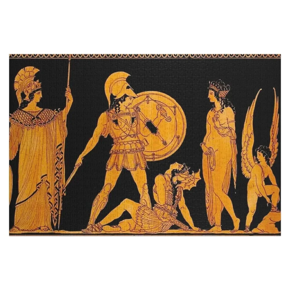 

GREECE : Ancient God and Goddess Frieze Print Jigsaw Puzzle Wood Adults Wood Photo Personalized Puzzle