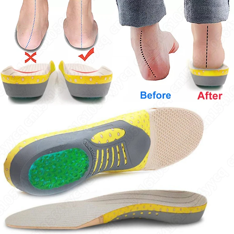 

Premium Orthotic Gel Insoles Orthopedic Flat Foot Health Sole Pad For Shoes Insert Arch Support Pad For Plantar fasciitis Unisex