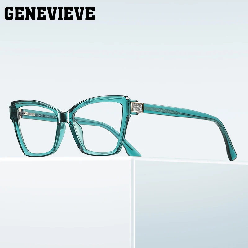 جنيف جديد بسيط المرأة عين القط تصميم مكافحة الضوء الأزرق نظارات للقراءة اللونية تخصيص وصفة طبية PFD2283 #6
