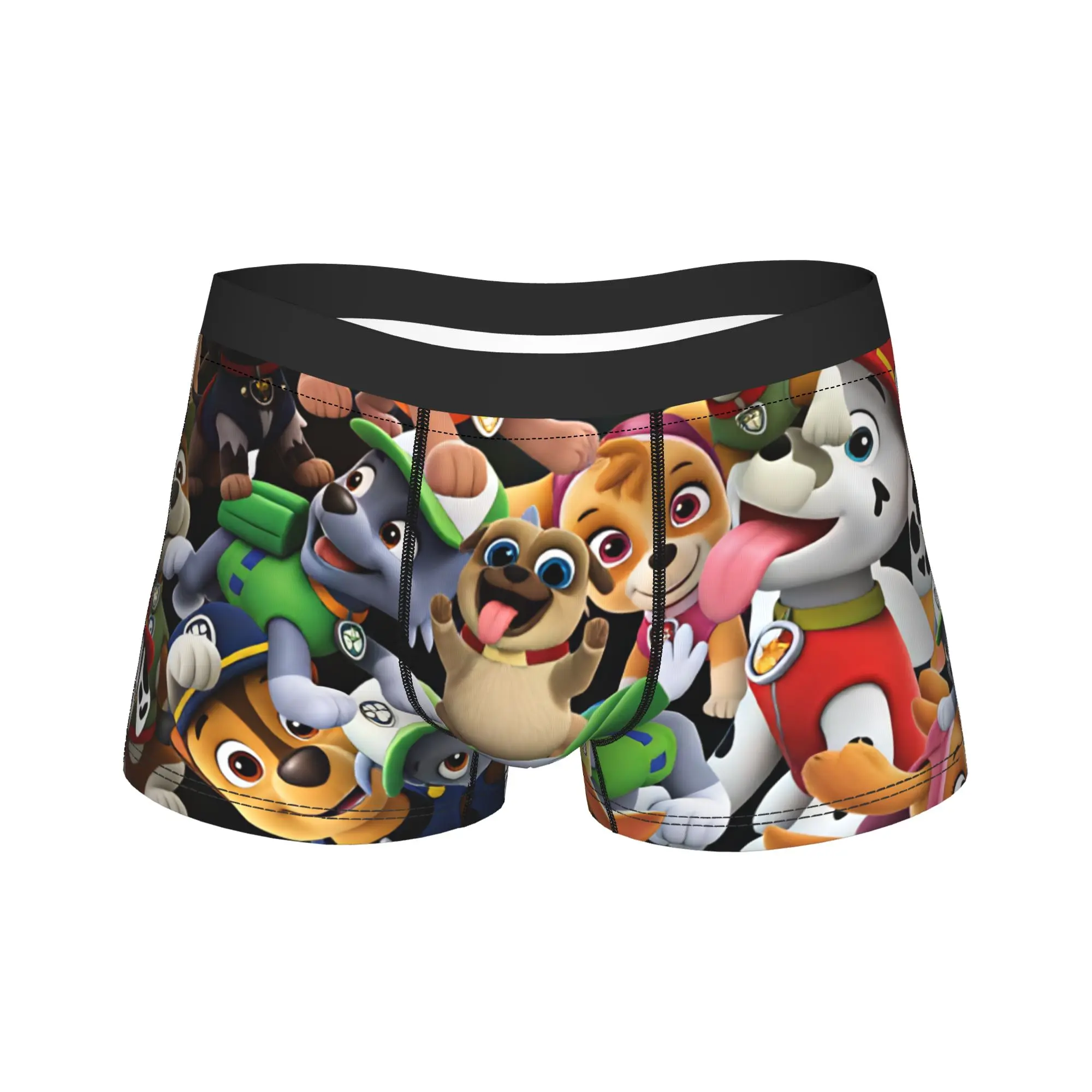 Paw Dogs All Characters Group Underwear  Classic Panties Printing Boxer Brief For Man 3D Pouch Large Size Trunk