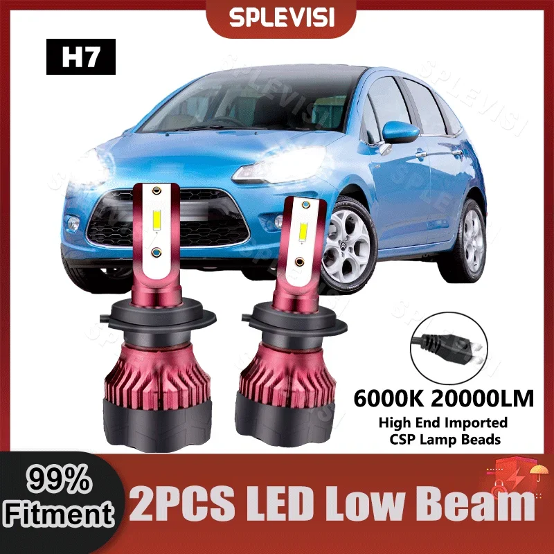 

Super Brighter 20000LM 200W 9V-36V LED Headlight Low Beam Bulbs For Citroen C3 MK1 2002 2003 2004 2005 2006 2007 2008 2009 2010