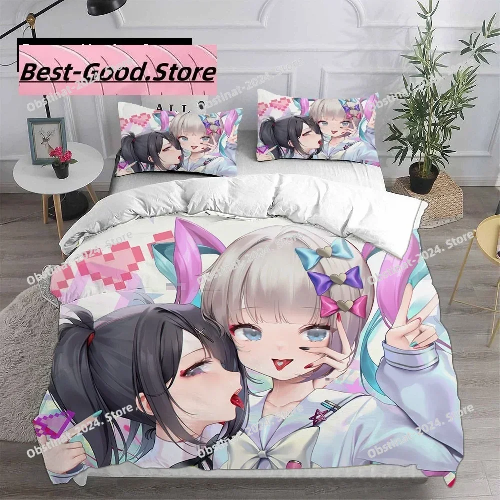 Cute Game NEEDY GIRL OVERDOSE Bedding Sets Bed Cover Comforter Duvet Cover Pillow Case 3 Pieces Set Single Double Large Size