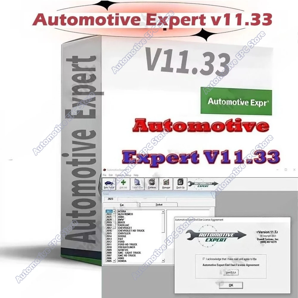 Car Repair Software Automotive Expert V11.33 obd2 scanner Best Shop Management Software TIME Unexpire Patch Car Maintenance Tool