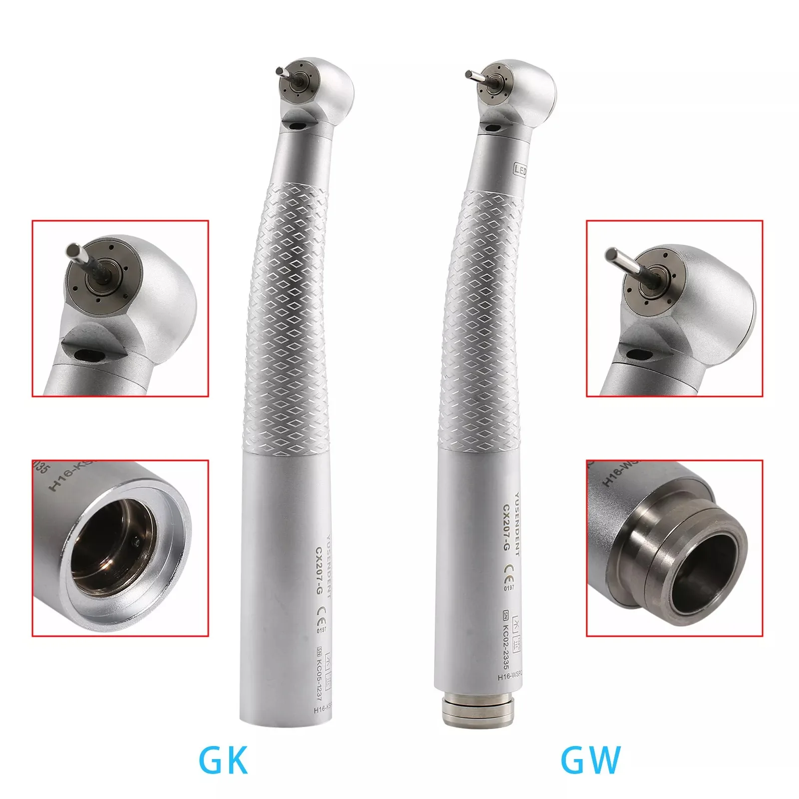 COXO Standard Head Dental Fiber Optic Handpiece Push Button High Speed  fit 4 Types NSK Sinora LED Coupler 6H Good Quality