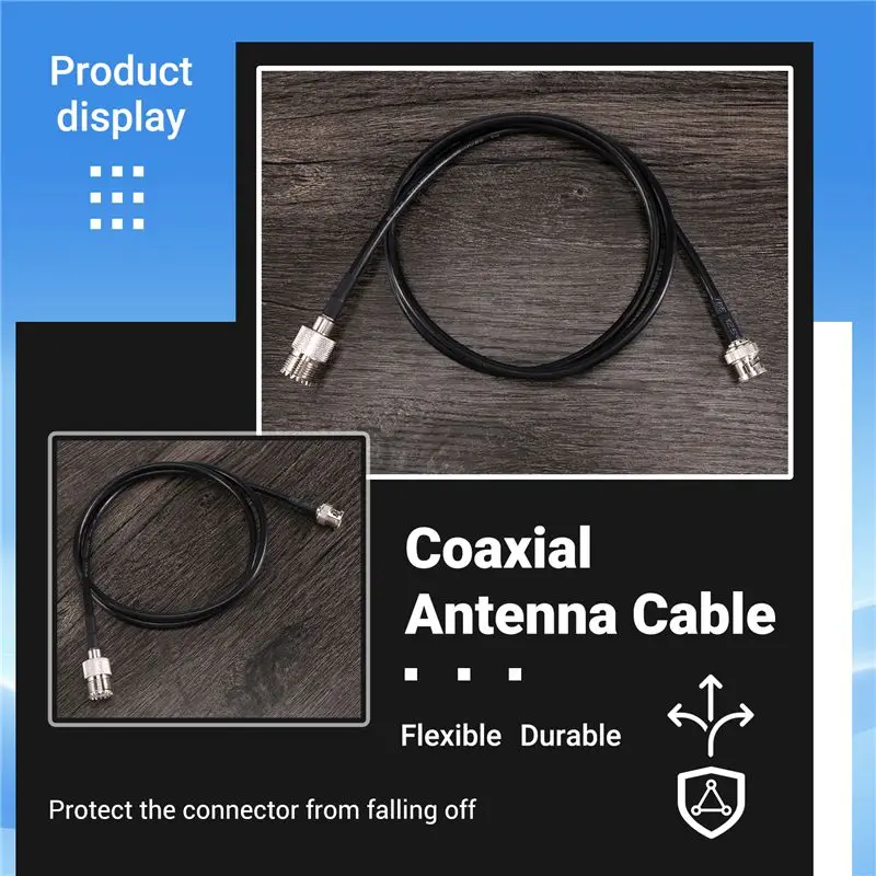 Leading-RF UHF VHF Radio Coaxial Antenna Cable BNC Male To UHF SO239 RG-58U MILSPEC Coax Mobile To Base Antenna 3 Ft view 4