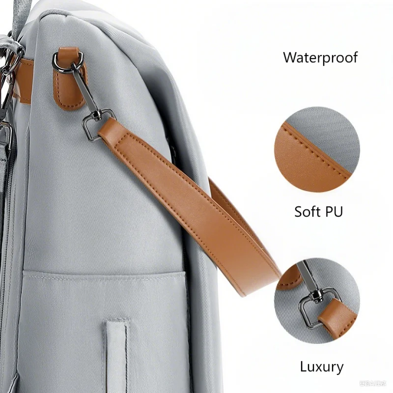 Borsa da viaggio multifunzionale per mamma, zaino per biberon e pannolini, borsa organizer per mamma e bambino
