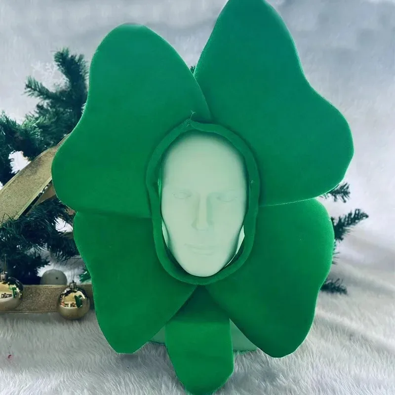 Sombrero creativo del Festival irlandés del Día de San Patricio, sombrero de trébol de cuatro hojas para actuación de fiesta, sombrero de copa verde