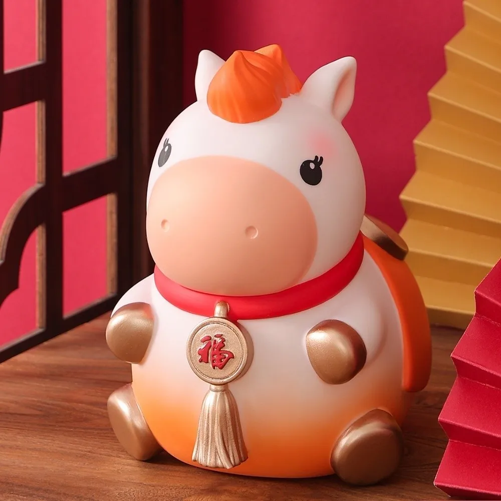 落下防止馬年貯金箱貯蓄タンク装飾漫画馬貯金箱モデル大容量馬貯金箱オーナメント