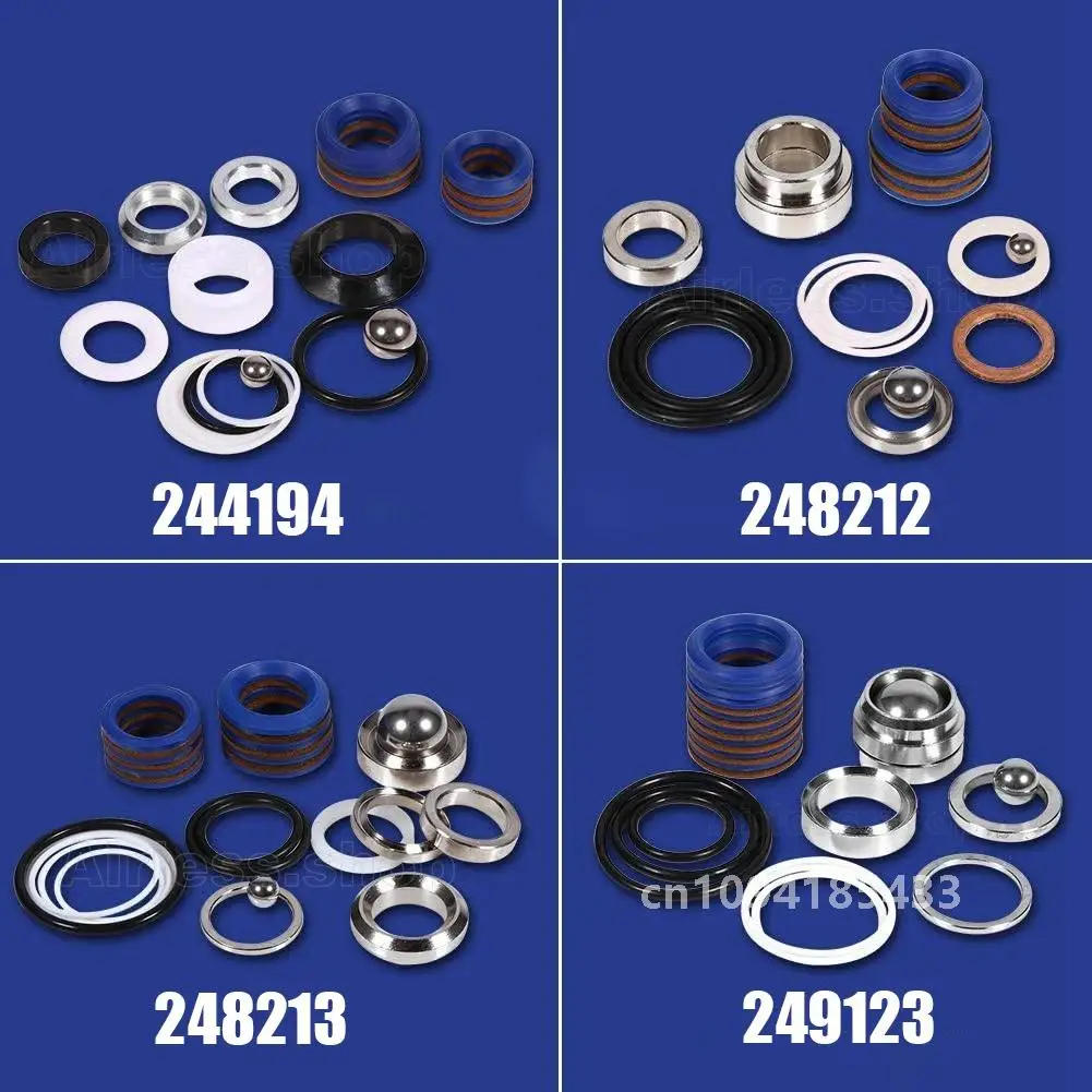 Verpakkingsset voor airless spuitmachines 244194 248212 248213 249123   Reparatieset Airless 395 695 1095 7900 Zuigerpakketset Onderdeel van de onderhoudspomp