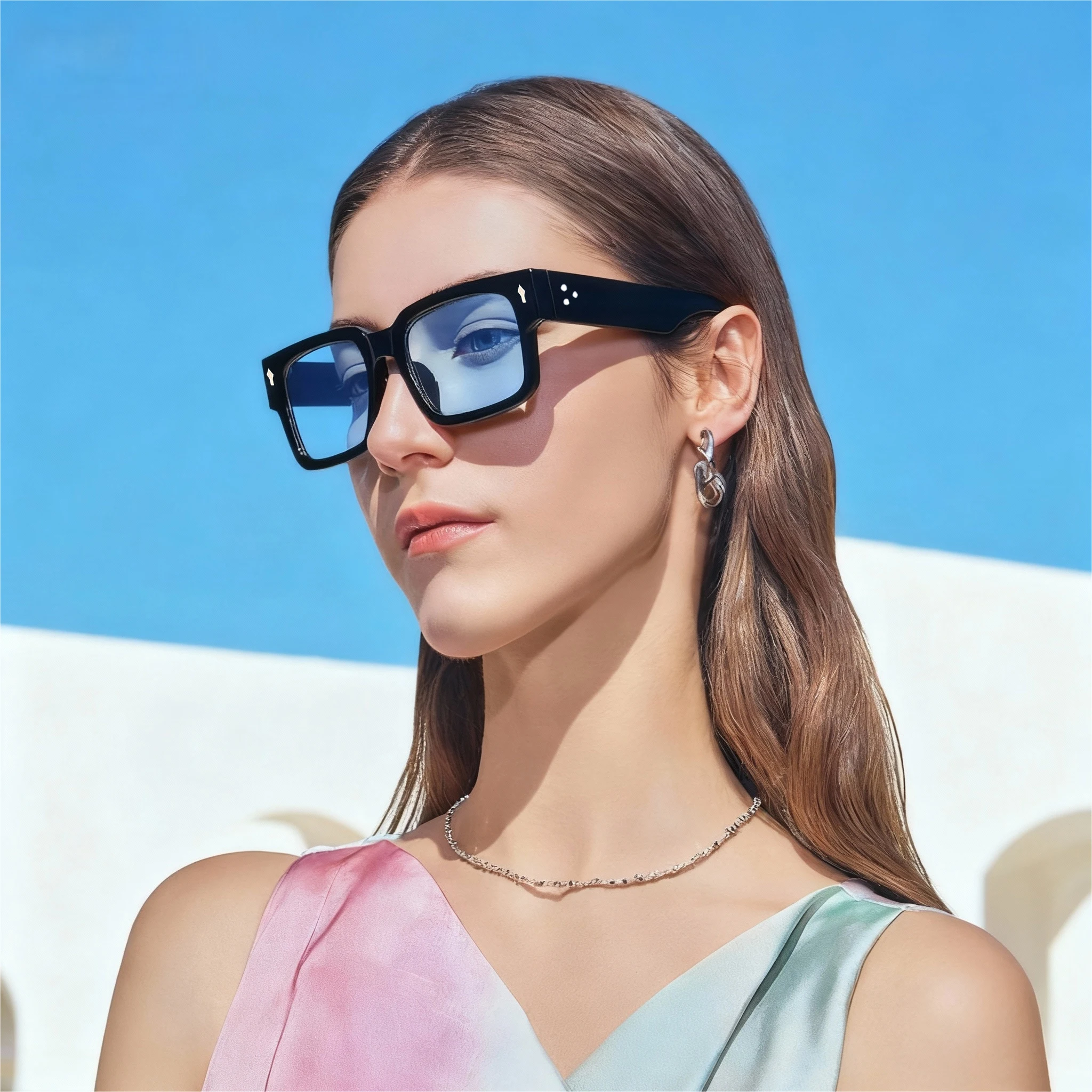 نظارات شمسية مربعة أنيقة للنساء، حماية من الأشعة فوق البنفسجية 400، إطار خفيف الوزن، منتجع الشاطئ، عطلة الهالوين، هدايا عيد الميلاد، الصفقة الرئيسية