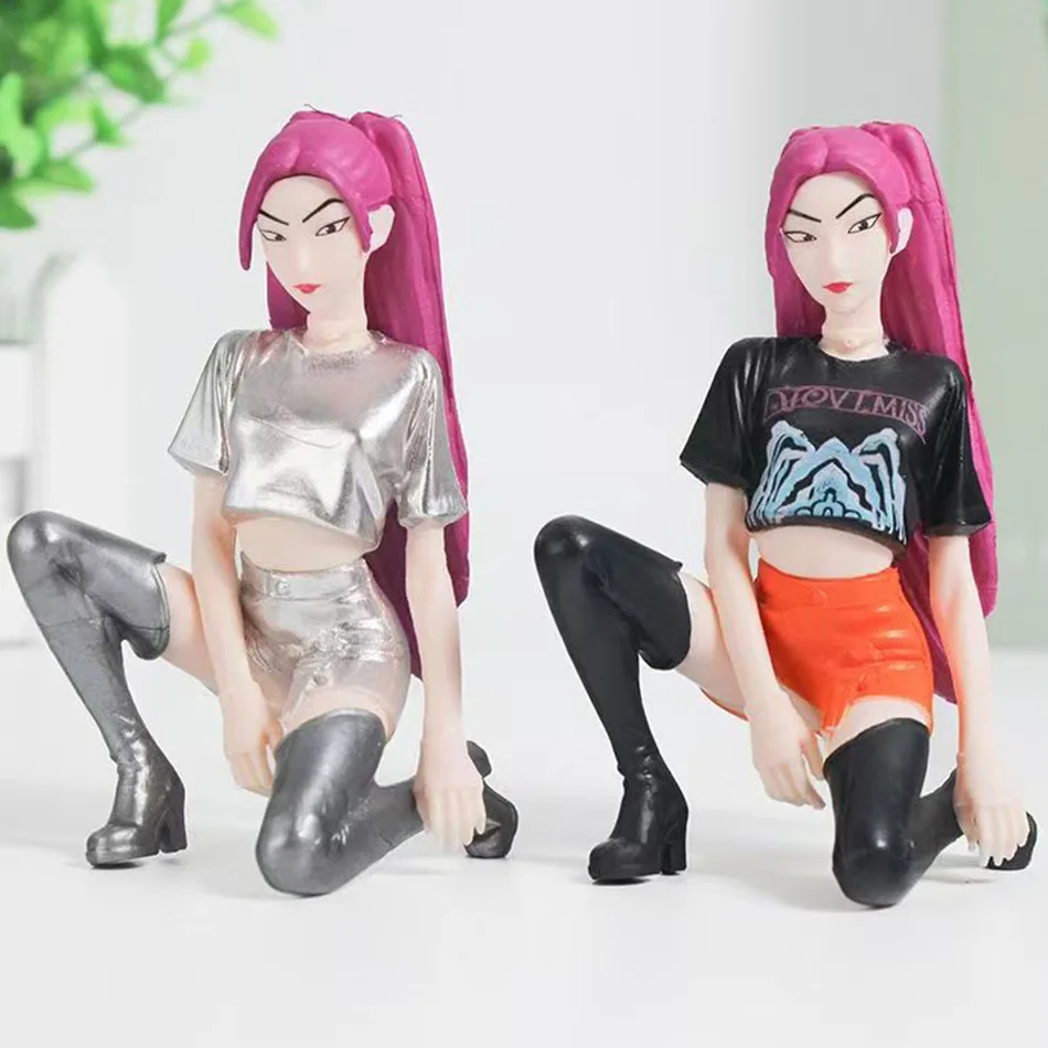 6 個 Kpop デーモンハンター Kpop ガールズしゃがむシリーズアニメフィギュアデスク装飾置物オーナメントクリスマス人形ギフト