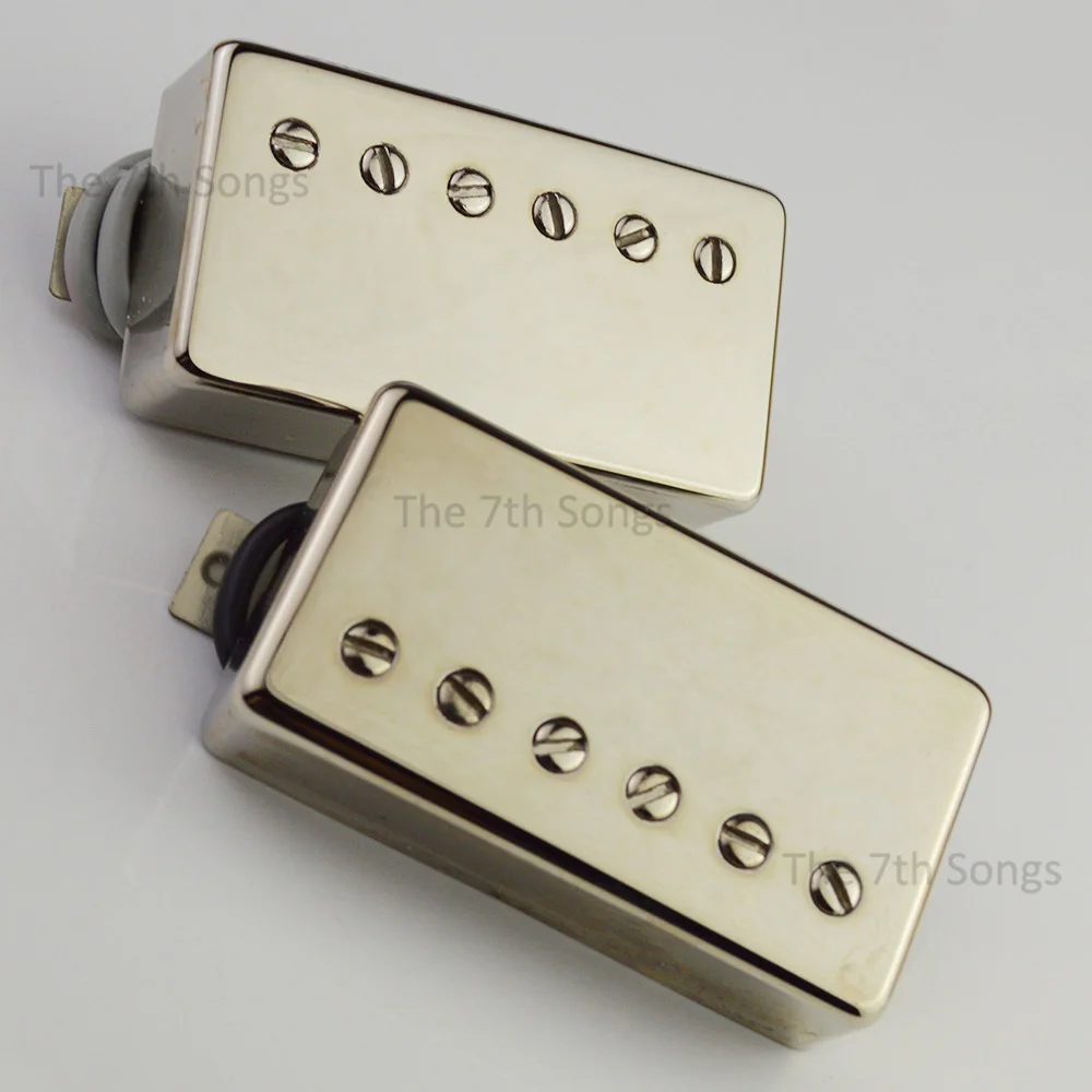 PAF IV AC4 Alnico IV Classic Humbucker-Tonabnehmer, 50 mm Abstand, 4-adriges Kabel, für E-Gitarre, LP, Zebra, Schwarz, Nickel, Weiß. – Detail 5