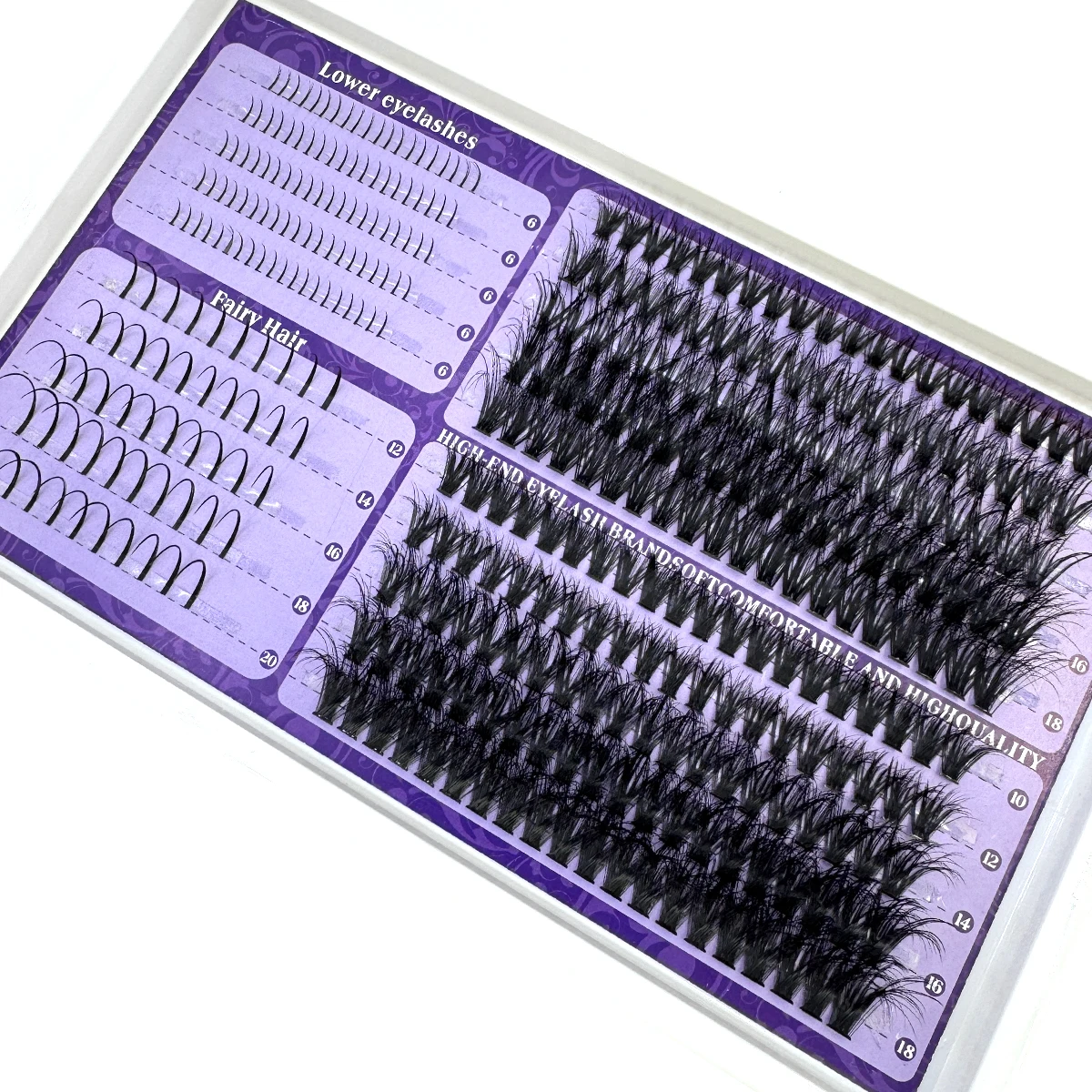 20 Reihen Wimpernspikes Wimperncluster Volumen Einzelwimpern Wispy Wimpern DIY Spiky Lash Extension Manga Cluster Wimpern – Detail 2