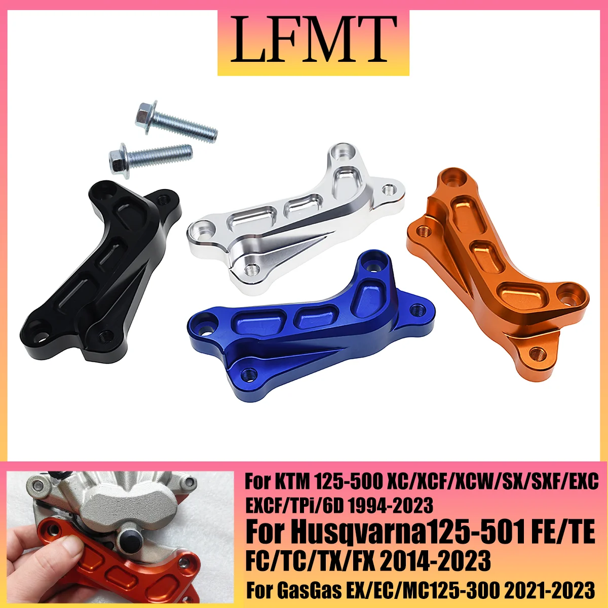 

320MM Motorcycle Brake Caliper Bracket For KTM 125 200 250 300 350 450 500 SX SXF EXC EXCF XC XCF XCW TPI Six Days 1994-2023