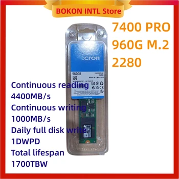 MICRON 엔터프라이즈 서버용 7400 PRO 960G M.2 2280, 솔리드 스테이트 7400pro 드라이브, MTFDKBA960TDZ, 신제품