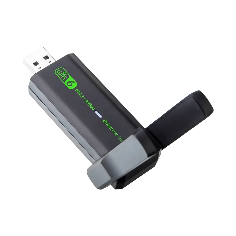 

WiFi 6 Bluetooth 5.3 Compatible Adapter USB WiFi Network Adapter 900Mbps Dual Band 2.4/5.8GHz Dual 3DBi Antennas Driver Free