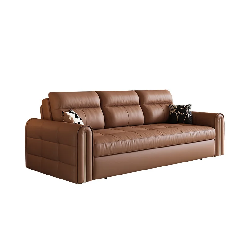 

Retro style sofa bed, multi functional dual purpose storage folding sofa