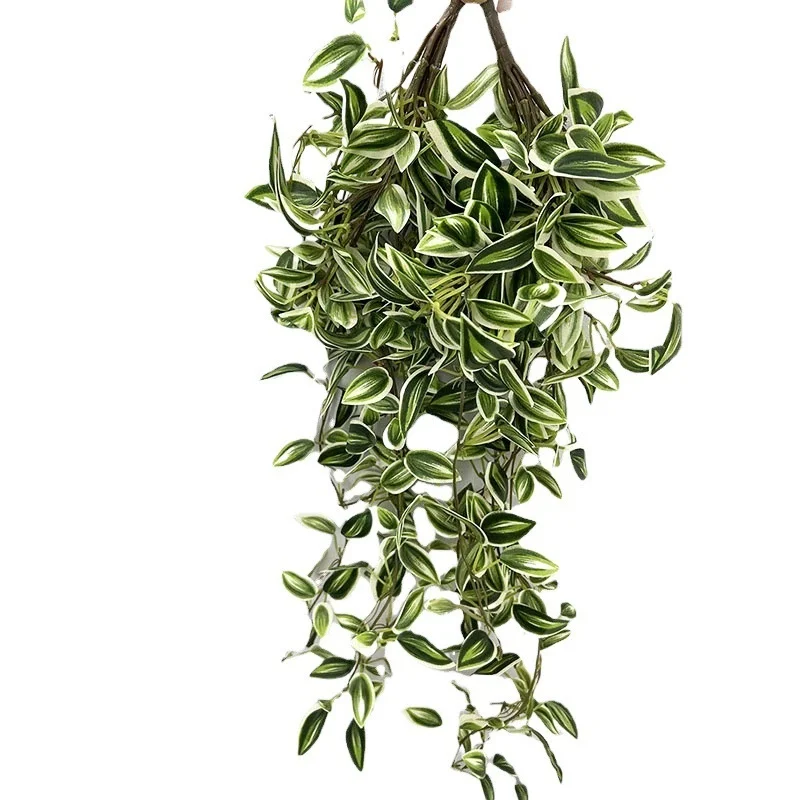 

75cm Long Artificial Vines Leaves Fake Hanging Plants Silk Tree Leafs Green Bamboo Winding Rattan For Home Garden Wedding Decor