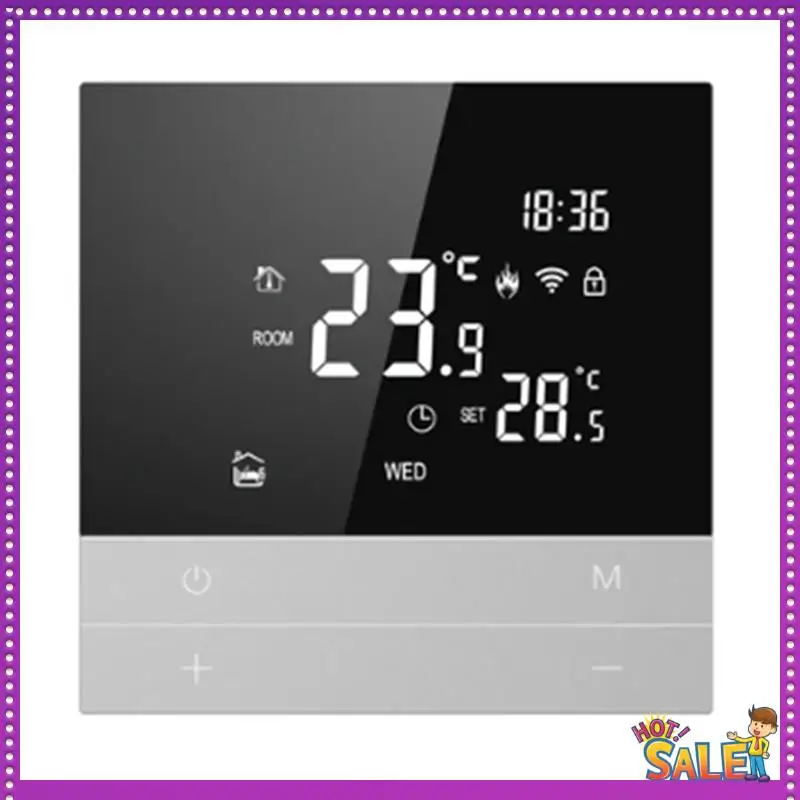 AA87 Tuya Wifi termostato inteligente controlador de temperatura de caldera de gas para Google Home Alexa duradero fácil de instalar fácil de usar (C)