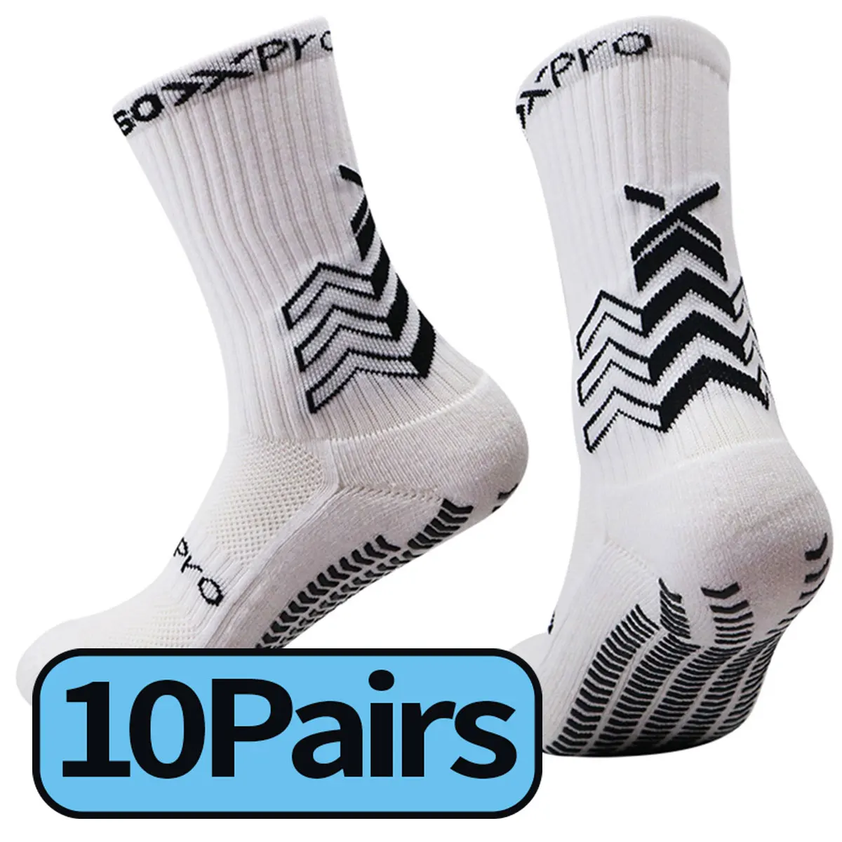 10 pairs/piece/2024 new anti slip design football socks, mid calf anti slip football sports men\'s socks