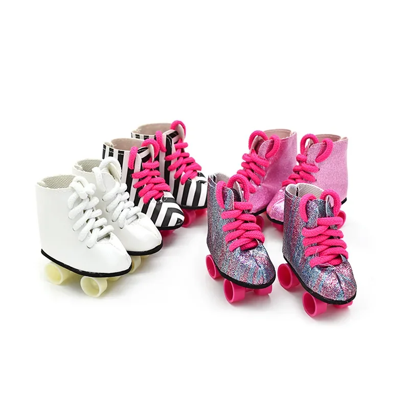 

Cartoon Doll Accessories Shoes 18 Inch American Girl Roller Skate Shoes 18inch Cartoon Doll Accessories Strap Roller Skate Boots