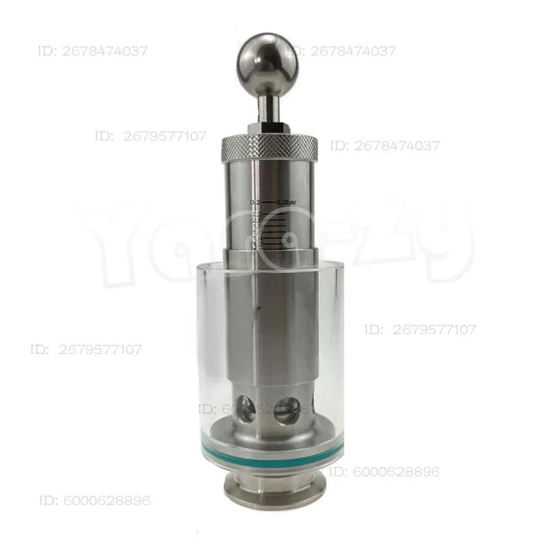 304 Stainless Steel Quick Fit Water Seal Breathing Exhaust Valve For Beer Fermentation Tank Glass Cover