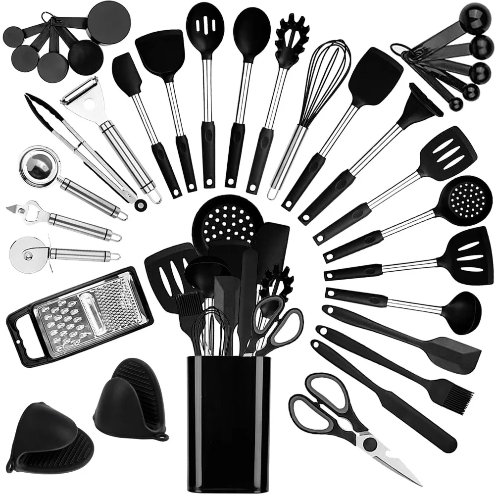 35 PCS Silicone kitchen Utensils set, Cooking Utensils set, Kitchen Tool Set, Kitchen Tools and Cookware Sets