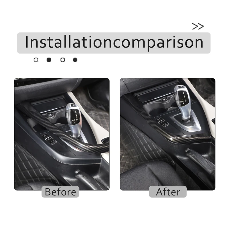 For 2012-2018 BMW 1 Series 2 Series ABS Car Gear Shift Frame L-shaped Side Strips Trim Sticker For Car Accessories