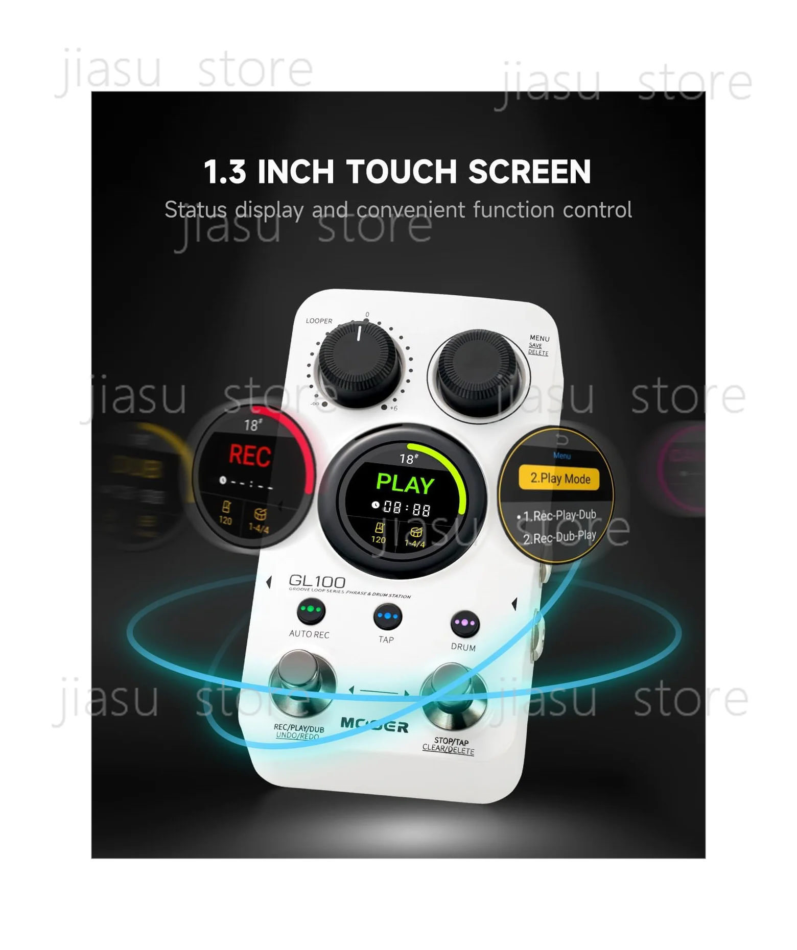 Pedal de Efectos para Guitarra MOOER GL100 GROOVE LOOP SERIES PHRASE & DRUM STATION Looper