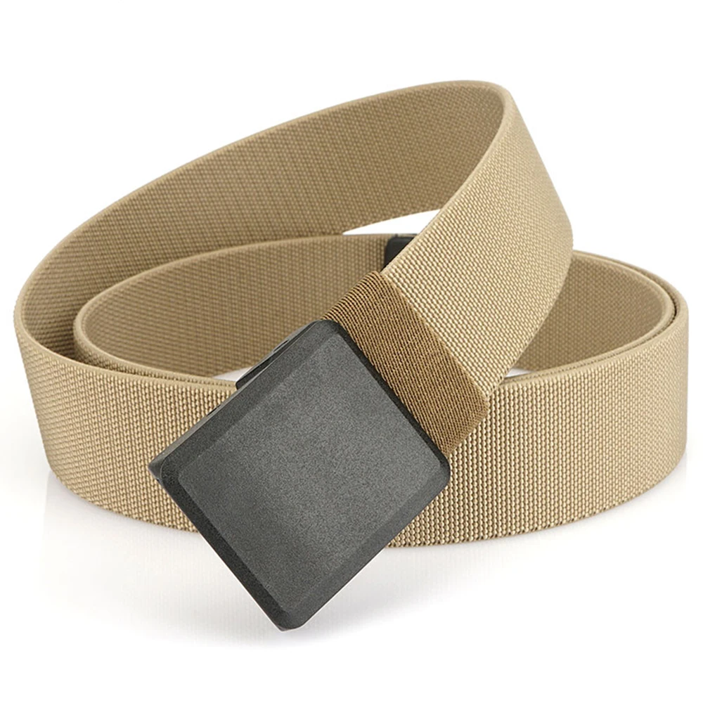 TUSHI Neuer elastischer Gürtel für Herren ohne Metall, Schnellverschluss, Nylon-Schnalle, weiche Faser, Unisex, Stretch-Gürtel, Wandern, Angeln, Sportgürtel – Detail 16