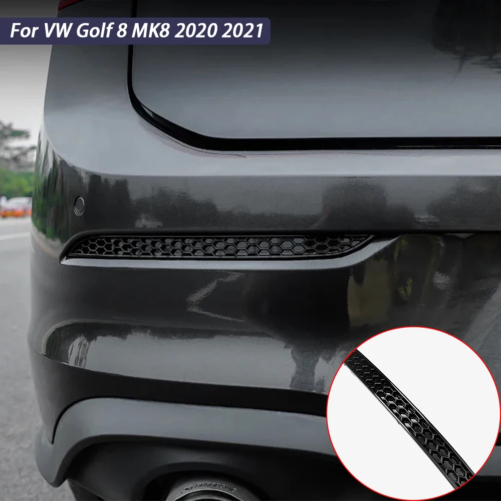 

Аксессуары для VW Golf 8 MK8, 2020 2021, сотовый стиль, задний бампер, противотуманные фары, накладки на лампу, авто внешние аксессуары