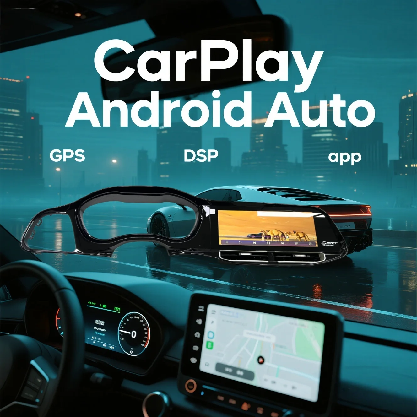 

Автомобильный радиоприемник YANFU для Dodge Challenger SRT Hellcat 2010-2024, автомобильный мультимедийный авто GPS-навигатор, Carplay AI, экран, автомобильные аксессуары