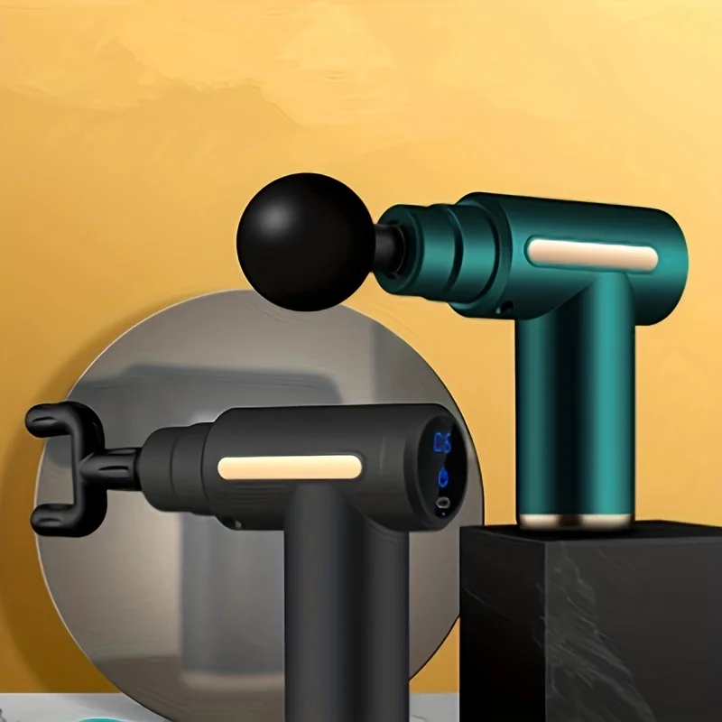 1 Pistol Pijat, Alat Pijat Genggam untuk Otot Dalam untuk Nyeri Tubuh, Punggung dan Leher, Desain Ultra-Kompak dan Elegan, Penggerak Torsi Tinggi, 6 Mode dan 6 Tingkat Kecepatan