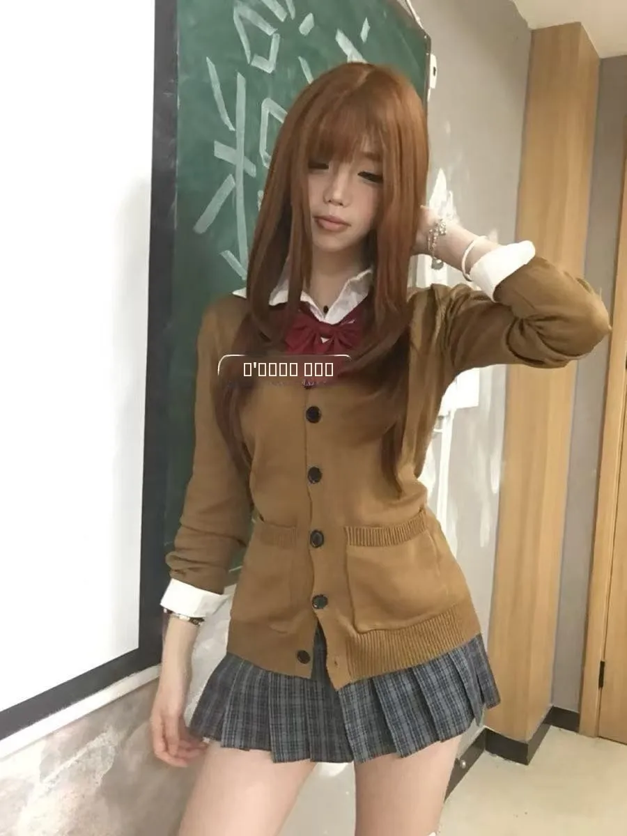 

Японский Sle JK orm вязаный свитер Harajuku сексуальный длинный све открытый кардиган утягивающий жилет топ футболка комплект