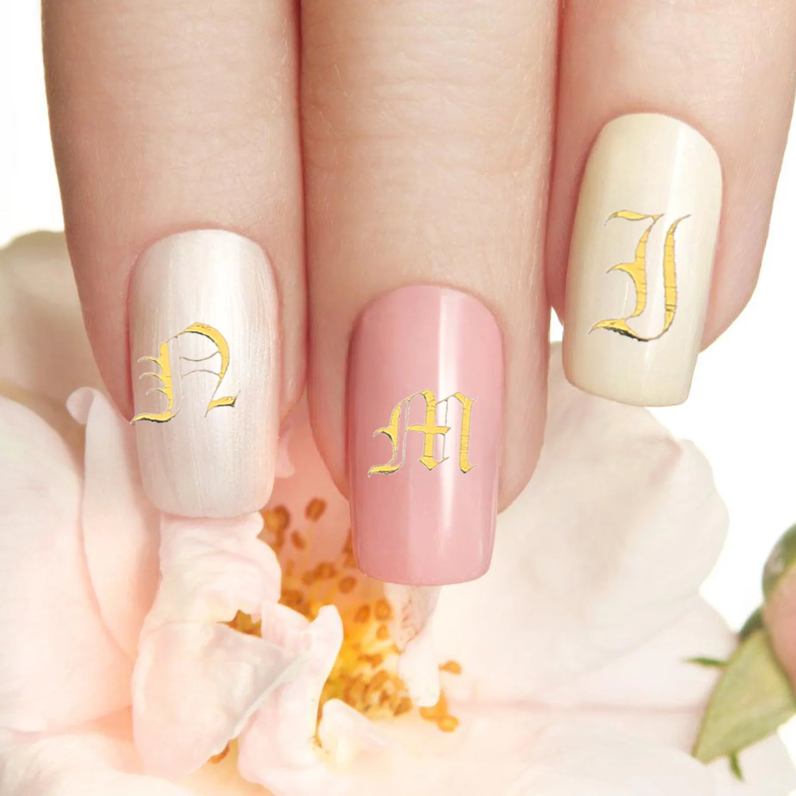 

5 Sheets Letter Nail Stickers Letters Charm DIY Decals for Nails PVC Material Easy to Apply Safe Materials Women