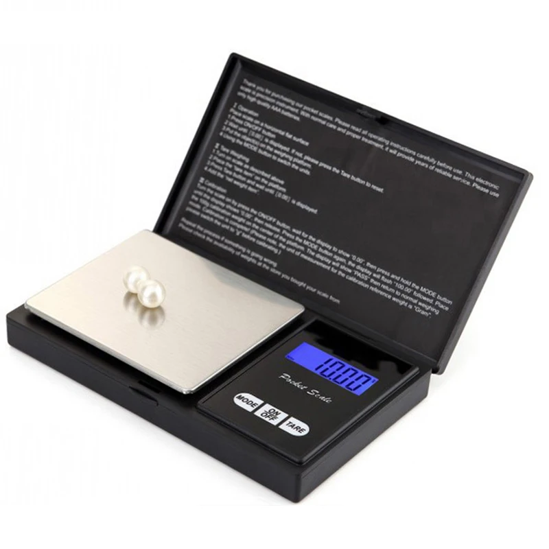 Mini Electronic Jewelry Scale, Digital Pocket Scale, High Precision, Gold Gram, Balance Weight Scale, LCD Backlight, 0.01g, 0.1g