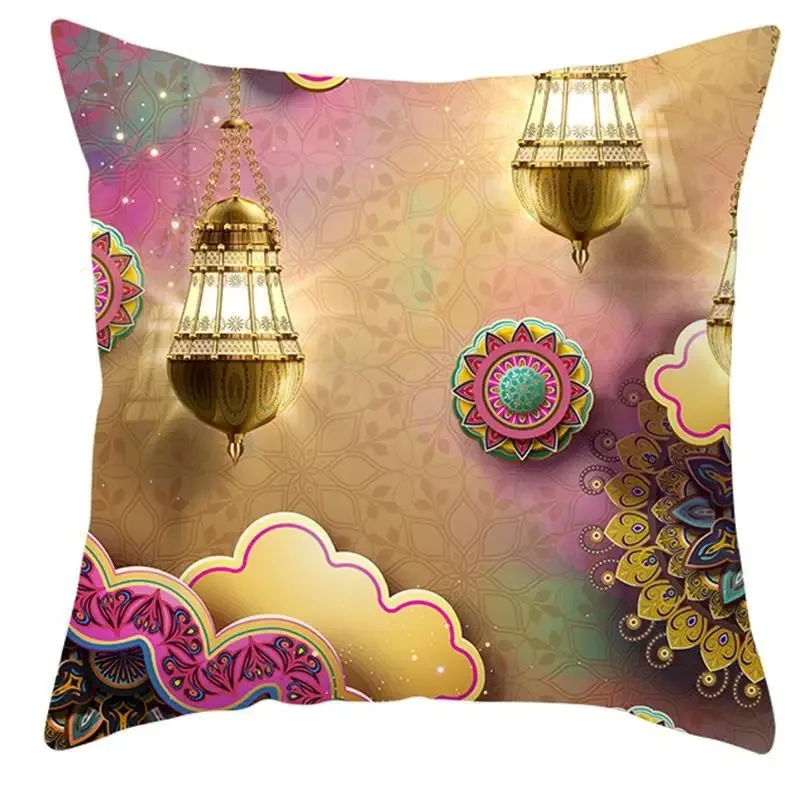 Ramadhan Home Decor Pillow Cover Karim Mubarak Decorative Cushion Cover Festive Mussulman Islamic Eid Mubarak