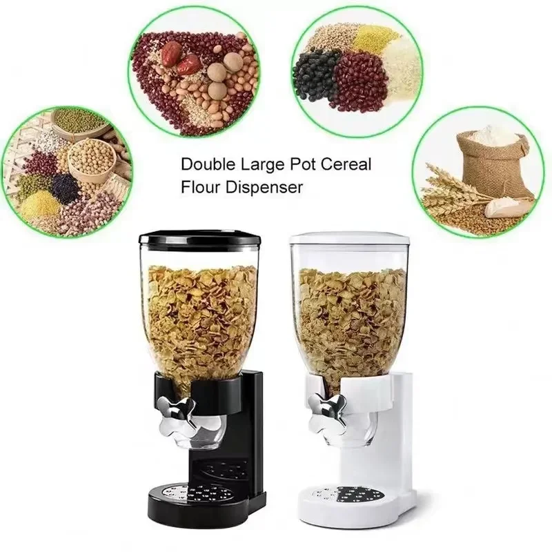 

Food Jar Dispenser Safe Airtight High Capacity Grains Cereal Bucket Dispenser for Kitchen Food Storage Machine Cereal Bucket