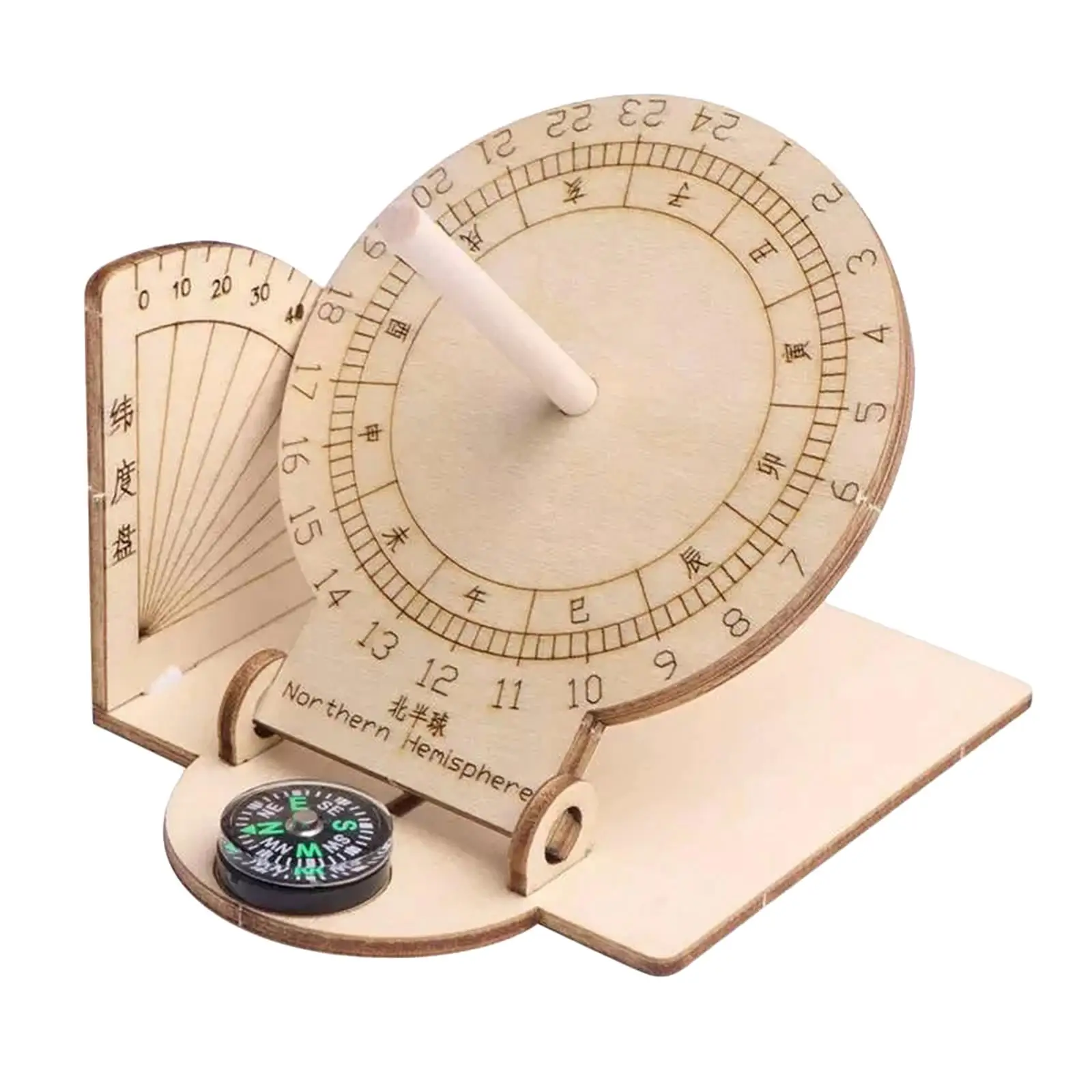 Portable Equatorial Sun Clock Compact Science Scientific Model