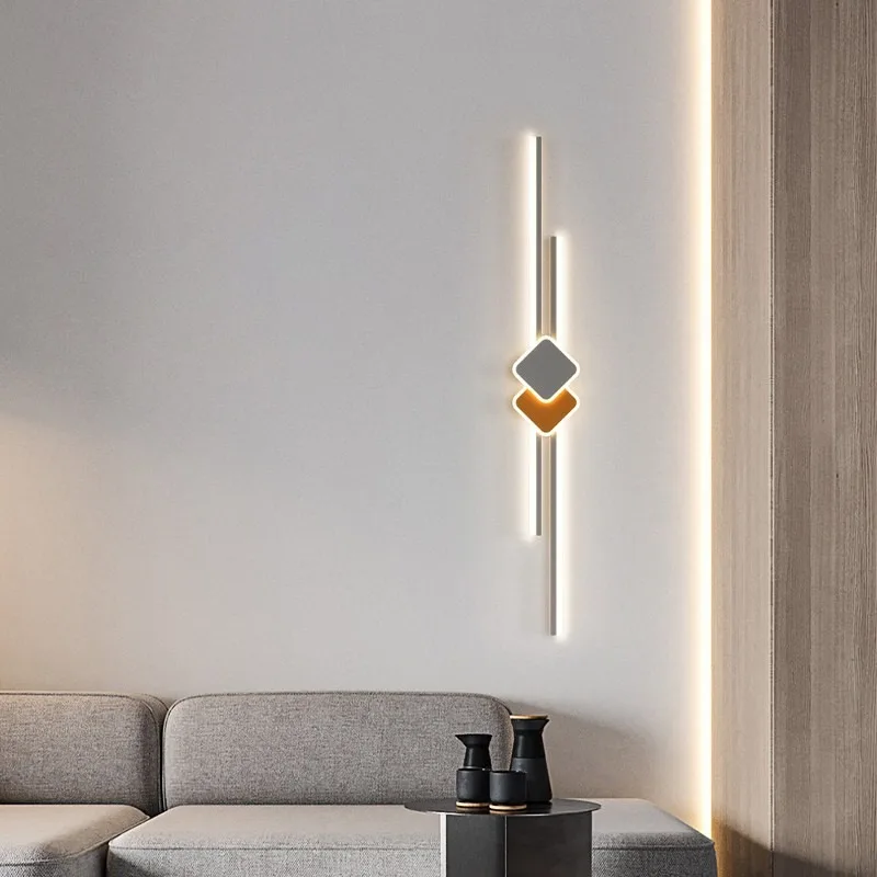 Minimalist Long Strip Wall Lamps Living Room Minimalist Modern Creative Study Bedroom Bedside Wall Lights Kitchen Study Corridor